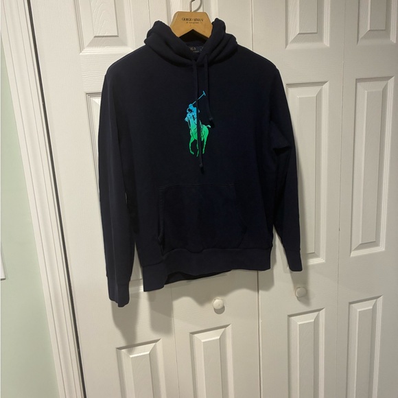 Ralph Lauren Black Hoodie with Yellow Logo - Picture 1 of 4